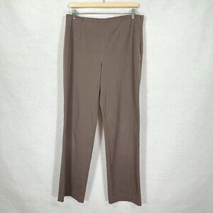 Nic+Zoe Straight Leg Light Brown Dress Work Pants Size 8